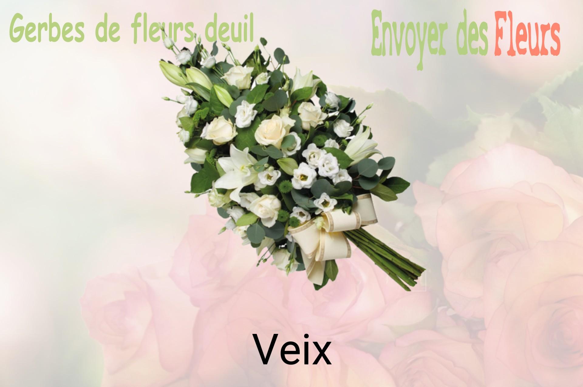 Gerbe de fleurs de deuil livrée à Veix